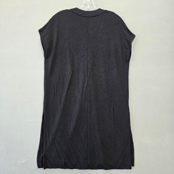 Soma Black Tunic Shirt Soft Slub Terry Straight Stretch NEW $69 Women Size M Top - Picture 2 of 7
